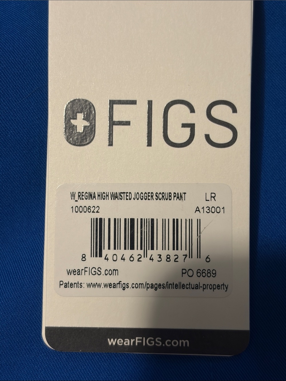 FIGS Regina High Rise Jogger Pant in Blue
